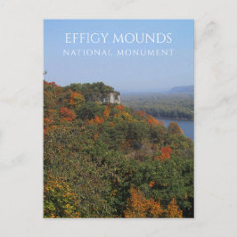 Mississippi River, Fall Foliage, Effigy Mounds, IA Postkarte