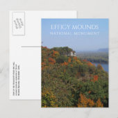 Mississippi River, Fall Foliage, Effigy Mounds, IA Postkarte (Vorne/Hinten)