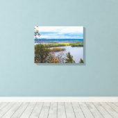 Mississippi River Horizon an der Grenze zu Iowa Leinwanddruck (Insitu (Holzboden))