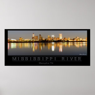 Mississippi River - Memphis TN Poster