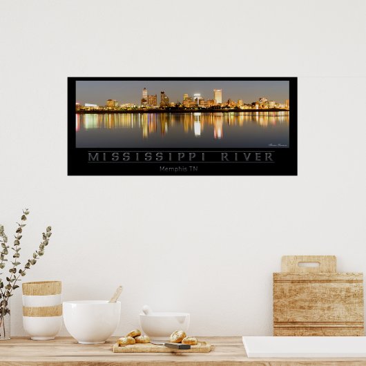 Mississippi River - Memphis TN Poster (Küche)
