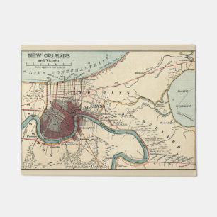 Mississippi River, New Orleans Map, Fußmatte