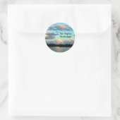 Mississippi River Sunrise Runder Aufkleber (Tasche)