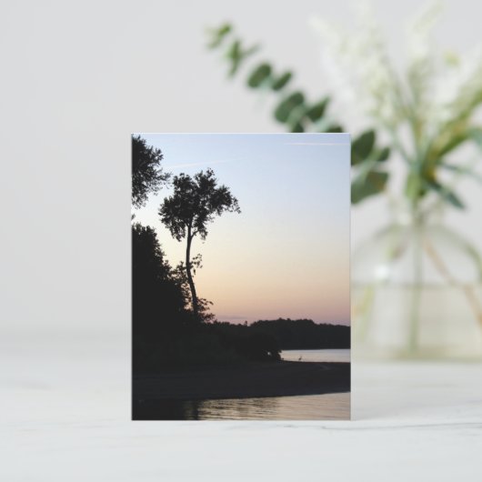 Mississippi River Sunset Postkarte (Stehend Vorderseite)