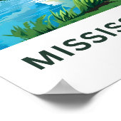 Mississippi River United States Travel Print Poster (Ecke)