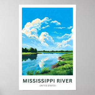Mississippi River United States Travel Print Poster