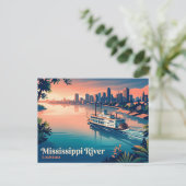 Mississippi River USA Postkarte (Stehend Vorderseite)