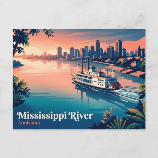 Mississippi River USA Postkarte (Vorderseite)