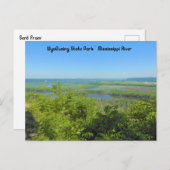 Mississippi River View von Wyalusing Staat Park P Postkarte (Vorne/Hinten)
