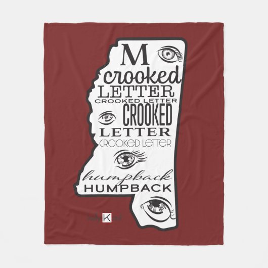 Mississippi Rot Fleecedecke (Vorderseite)