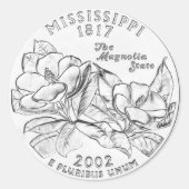 Mississippi Runder Aufkleber (Vorderseite)