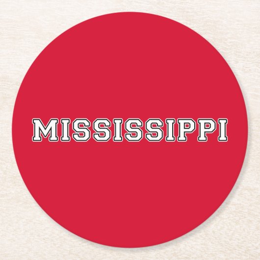 Mississippi Runder Pappuntersetzer (Vorderseite)