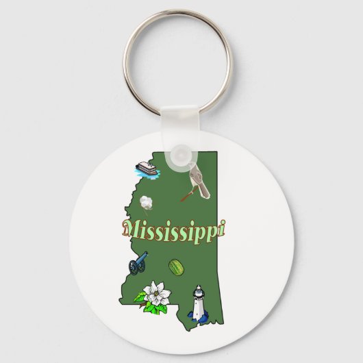 Mississippi-Schlüsselanhänger Schlüsselanhänger (Vorderseite)