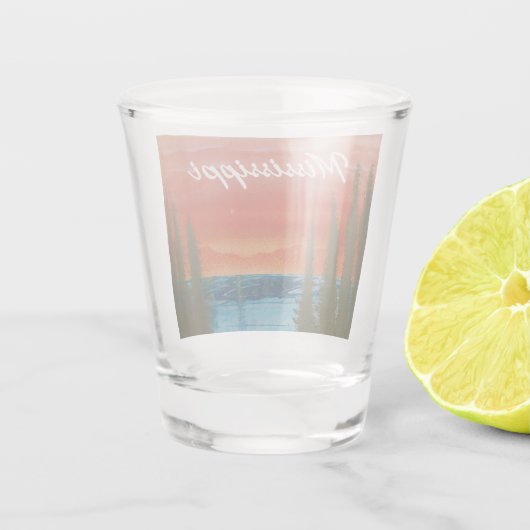 Mississippi Schnapsglas (Rückseite)