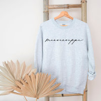 Mississippi Script Staat Frauen-Sweatshirt