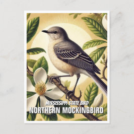 Mississippi Staat Bird Northern Mockingbird Postkarte