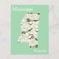 Mississippi Staat Blume Collage Map