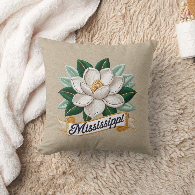 Mississippi Staat Blume Emblem Kissen (Decke)