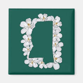 Mississippi Staat Blume Magnet (Vorne)
