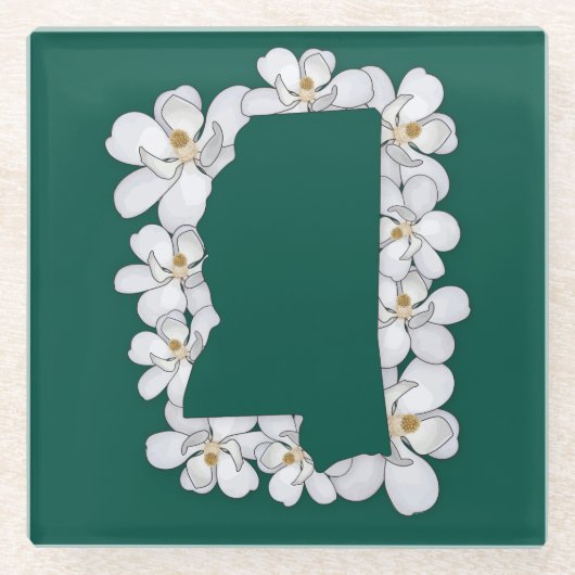Mississippi Staat Blume Untersetzer (Vorderseite)