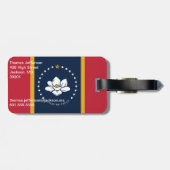 Mississippi-Staat Gepäckanhänger (Rückseite horizontal)