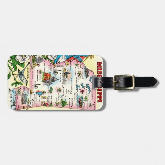 Mississippi Staat Gepäcktag Gepäckanhänger (Vorderseite horizontal)