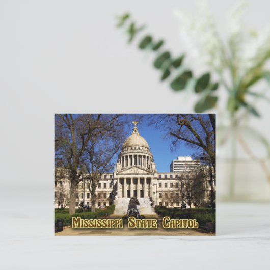 Mississippi Staat Hauptstadt Gebäude, Jackson Postkarte (Stehend Vorderseite)