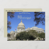 Mississippi Staat Hauptstadt Gebäude Mississippi Postkarte (Vorne/Hinten)