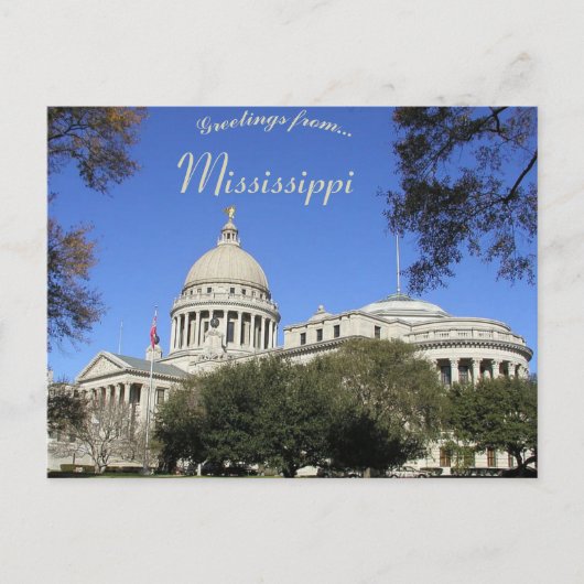 Mississippi Staat Hauptstadt Gebäude Mississippi Postkarte (Vorderseite)