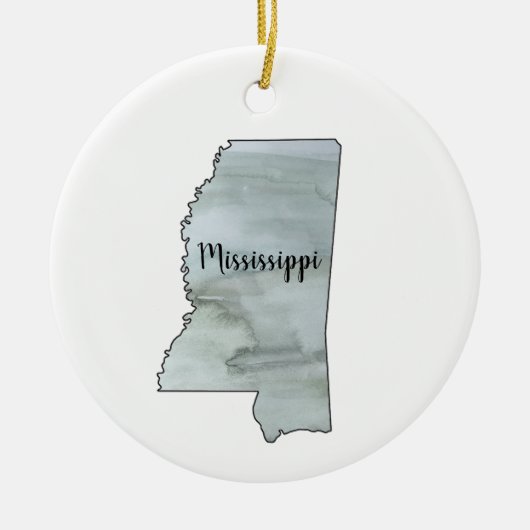 Mississippi Staat Illustration Keramik Ornament (Vorne)