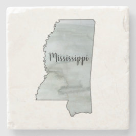 Mississippi Staat Illustration Steinuntersetzer