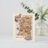 Mississippi Staat Karte Postkarte (Stehend Vorderseite)