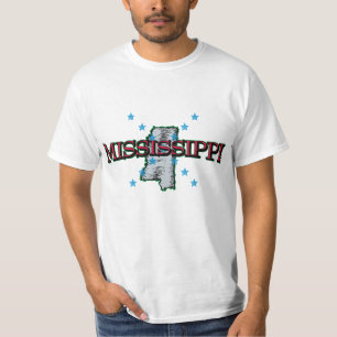 Mississippi Staat Karte T-Shirt