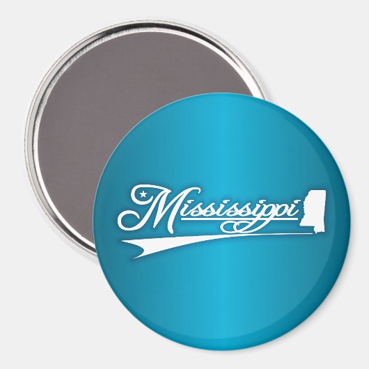 Mississippi-Staat Magnet (Vorderseite/Rückseite)