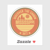 Mississippi Staat - Magnolia Staat Geschenk Aufkleber (Blatt)