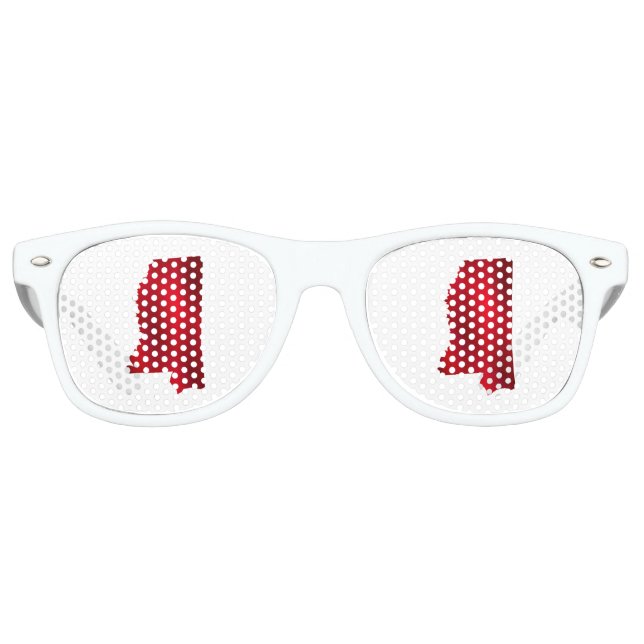 Mississippi Staat Map Silhouette Partybrille (Vorderseite)