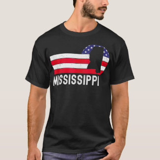 Mississippi Staat patriotischen Amerikaner 4. Juli T-Shirt