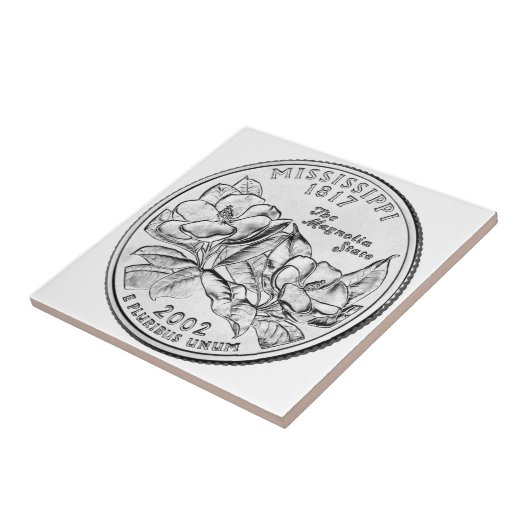 Mississippi Staat Quarter Fliese (Seite)