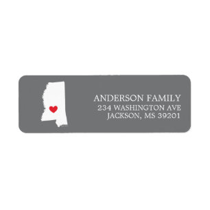 MISSISSIPPI-Staat Rücksendekennzeichen verschieb