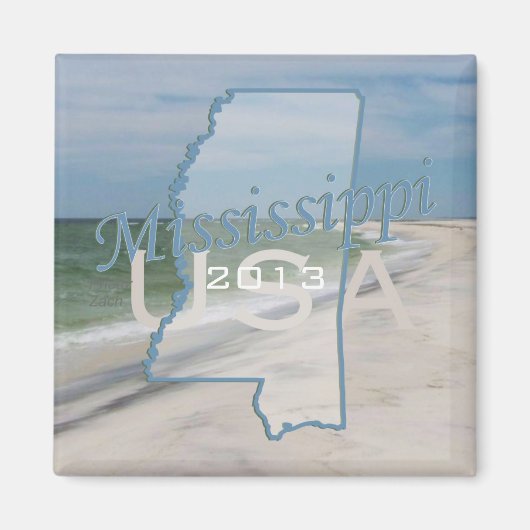 Mississippi Staat USA Travel Souvenir Magnet (Vorne)