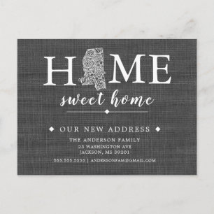 MISSISSIPPI-Staat Wechseln Ankündigungskarte Ankündigungspostkarte