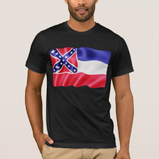 Mississippi-Staats-Flaggen-Wellenartig bewegen T-Shirt