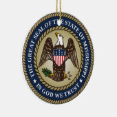 Mississippi-Staats-Siegelamerika-Republiksymbol Keramik Ornament (Rechts)