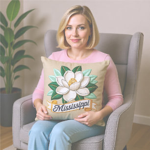 Mississippi Staatsblumen-Emblem Kissen
