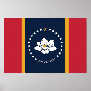 Mississippi State Flag (New in 2020) Poster