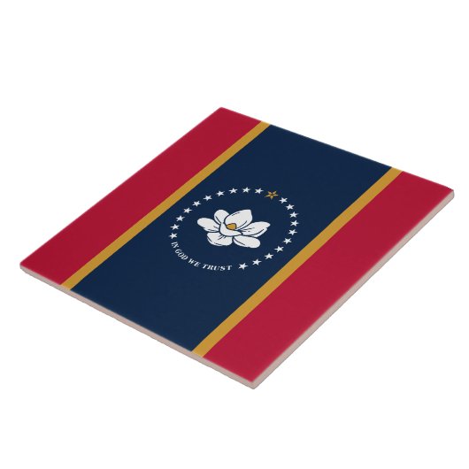 Mississippi State Flag on Tile Fliese (Seite)