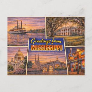 Mississippi State Postkarte