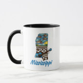 Mississippi State Tattoo Riverboats Baumwollfeld Tasse (Links)