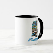 Mississippi State Tattoo Riverboats Baumwollfeld Tasse (VorderseiteRechts)