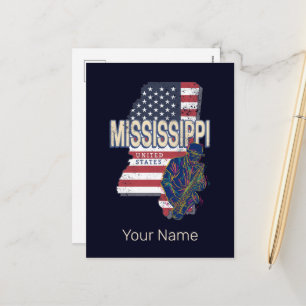 Mississippi State Vereinigte Staaten Karte Vintage